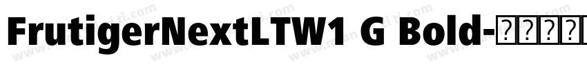 FrutigerNextLTW1 G Bold字体转换